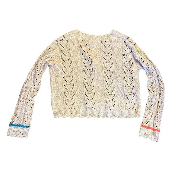 Lisa Todd Snap Front Cardigan in Cream  Multi NWT Size Small - Picture 2 of 4